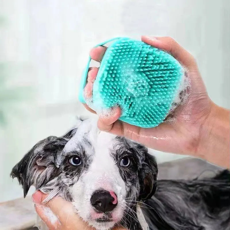 Perie de baie din silicon pentru animale de companie