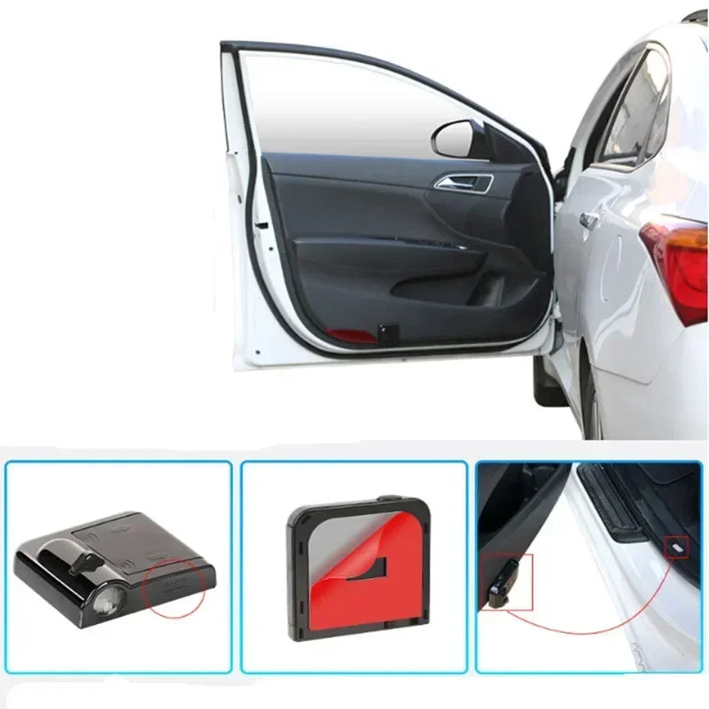 2 buc. Lumină de bun venit cu logo-ul ușii mașinii, HD, wireless, proiector de curtoazie, LED, accesorii pentru lămpi, pentru modele de vehicule universale
