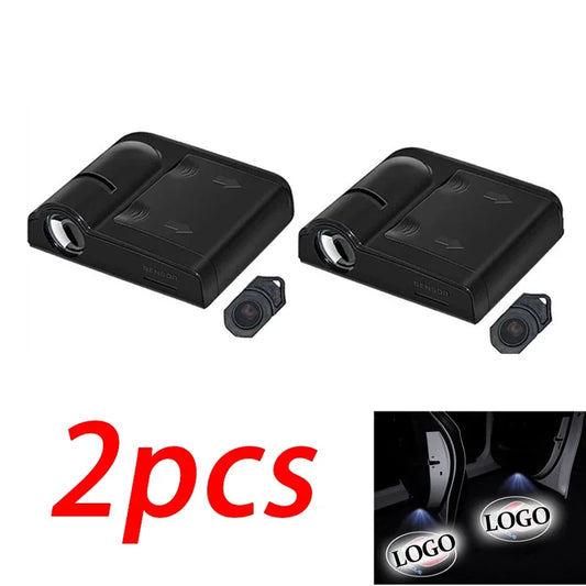 2 buc. Lumină de bun venit cu logo-ul ușii mașinii, HD, wireless, proiector de curtoazie, LED, accesorii pentru lămpi, pentru modele de vehicule universale
